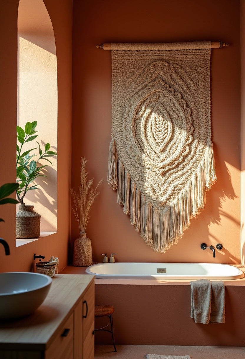 Create a calming retreat with this freestanding tub and misty mountain landscape art. The soft color palette makes it a perfect escape from the everyday. Don’t forget to save this tranquil vibe!
#PeacefulBathroom #LandscapeWallArt #FreestandingTub #RelaxingDecor #BathroomInspiration