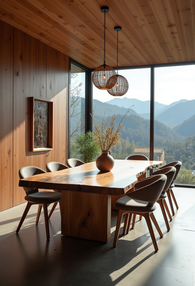 Experience cozy modern living in this dining room featuring a wooden table paired with comfortable gray cushioned chairs. A large window offers breathtaking mountain views, bringing nature’s beauty indoors. Warm tones create an inviting atmosphere, perfect for fans of contemporary design, nature-inspired interiors, and serene spaces. Pin this stunning room for your next home inspiration and follow for more cozy, stylish ideas!
#ModernDiningRoom #CozyInteriors #MountainView #NaturalLight #ContemporaryDesign #WarmTones #DiningRoomInspo #PinterestHome