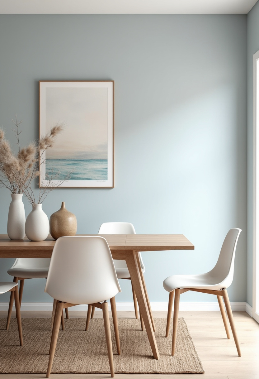 Brighten your home with this charming dining area featuring a crisp white table and vibrant blue chairs. Potted plants bring fresh greenery, while a wicker pendant light and rustic wreaths add cozy farmhouse vibes. Perfect for fans of farmhouse decor, bright interiors, and natural textures. Pin this inviting space for your next dining room refresh and follow for more farmhouse-inspired inspiration!
#FarmhouseDiningRoom #BrightInteriors #BlueChairs #WickerPendant #RusticDecor #CozySpaces #DiningRoomInspo #PinterestHome