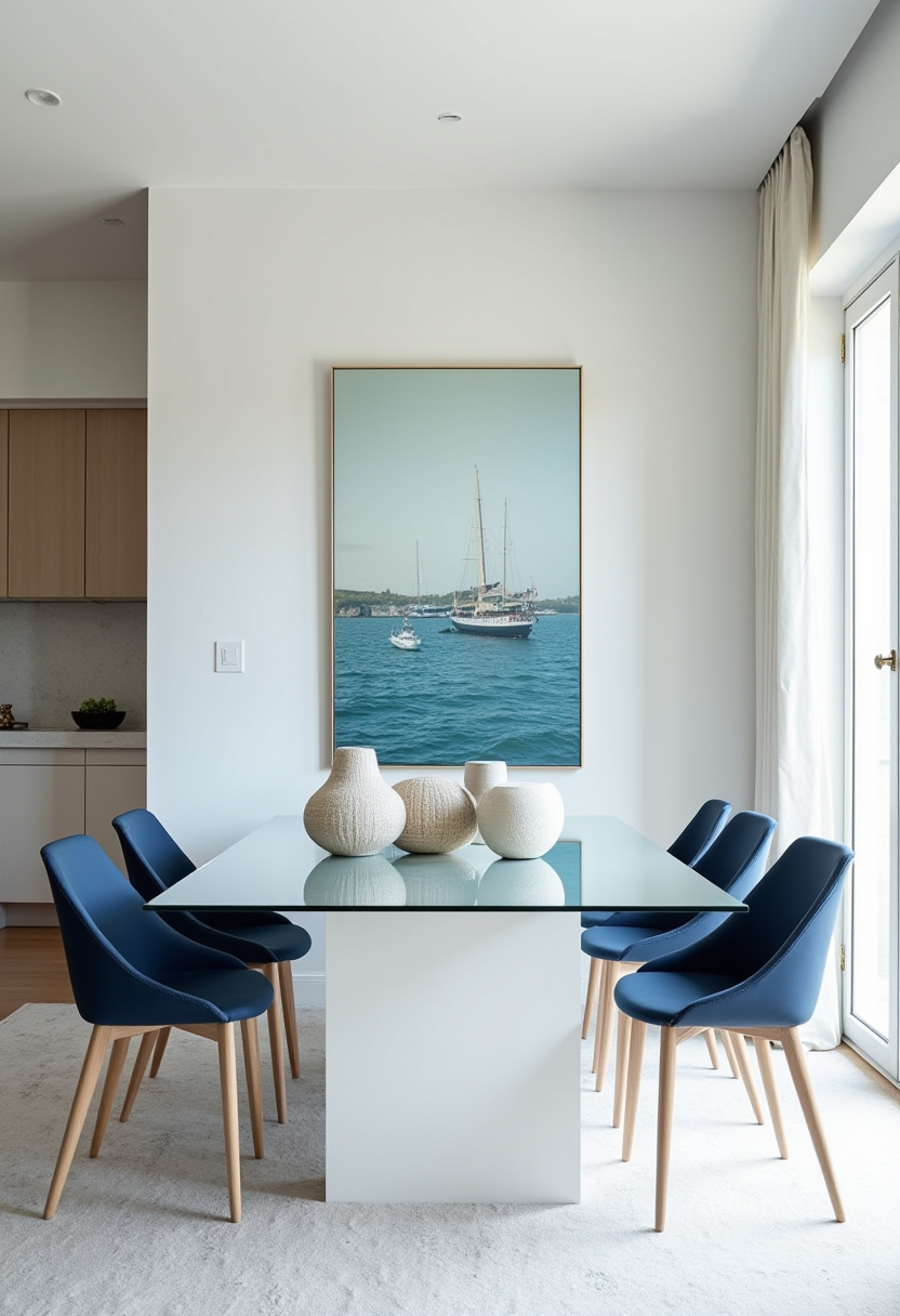 Create a cozy and inviting dining area with a round wooden table surrounded by four stylish teal chairs. A vase of fresh flowers adds a charming centerpiece, while an abstract painting on the white wall brings modern artistic flair. Perfect for lovers of cozy interiors, vibrant colors, and contemporary decor. Pin this beautiful space for your next home update and follow for more inspiring design ideas!
#CozyDiningRoom #TealChairs #AbstractArt #WoodenTable #ModernDecor #DiningRoomInspo #PinterestHome #VibrantInteriors