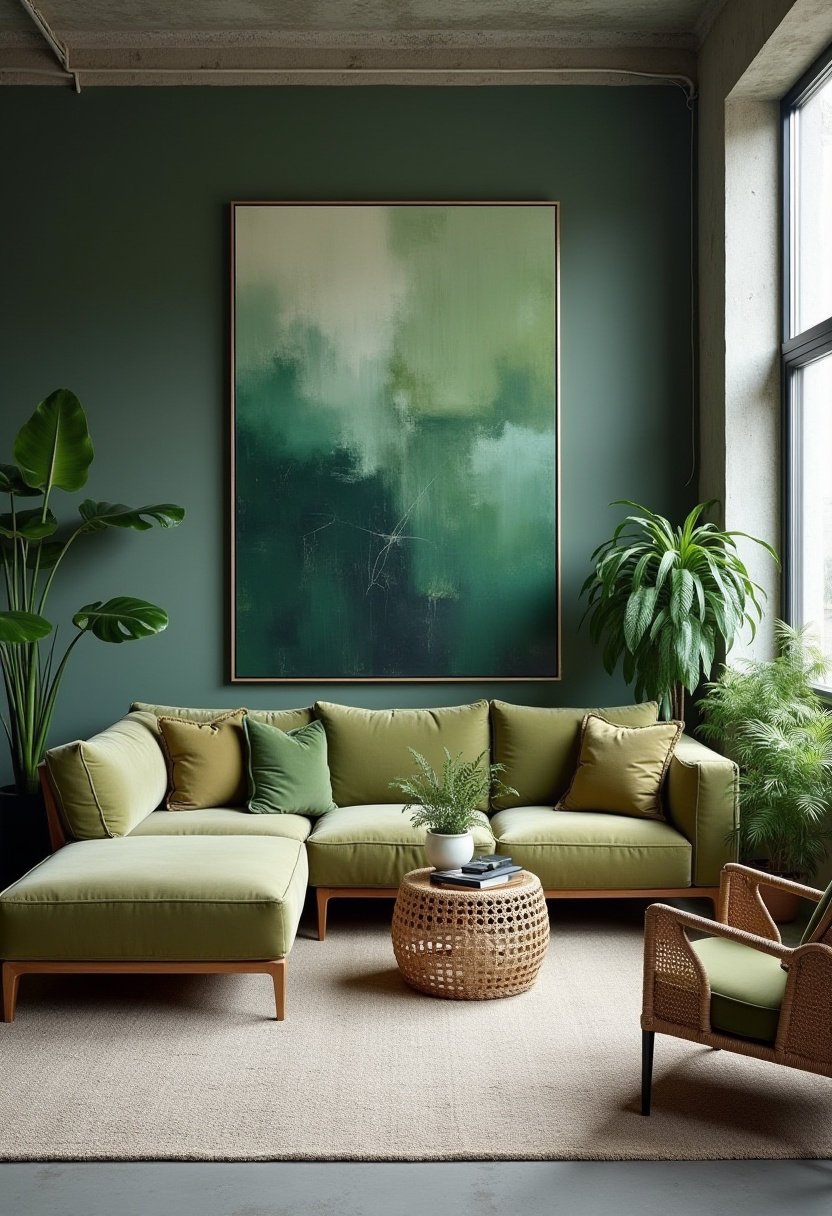Green Living Room Ideas 3