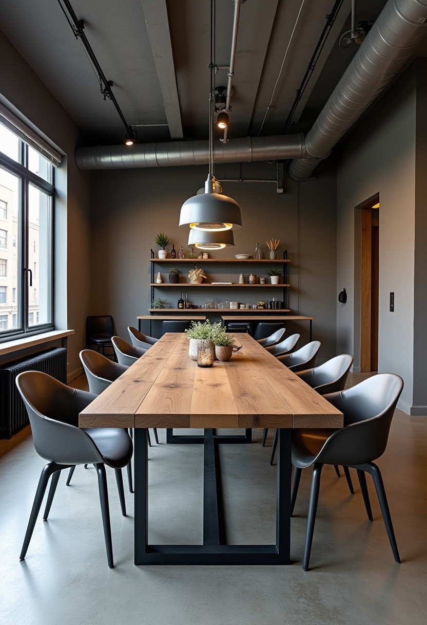 This modern conference room combines functionality with style, featuring a long wooden table, sleek gray chairs, and elegant pendant lights that create a professional yet inviting atmosphere. Open shelves with greenery and curated decor add warmth and creativity to the space. Perfect for fans of modern office design and minimalist workspaces. Save this inspiring setup and follow for more stylish workspace ideas!
#ModernConferenceRoom #OfficeInteriorDesign #WoodenTableStyle #GrayChairs #MinimalistWorkspace #PendantLighting #WorkplaceInspo #GreenOfficeDecor #PinterestOfficeDesign