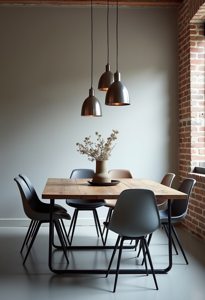 This modern dining room strikes the perfect balance of style and comfort with a light wood table, mixed black and white chairs, and a soft beige rug grounding the space. A sleek pendant lamp adds a modern touch, while green plants by large windows bring in natural warmth and freshness. Ideal for fans of contemporary, airy interiors with a minimalist twist. Save this look for your home decor board and follow for more modern dining room inspiration!
#ModernDiningRoom #LightWoodTable #MixedDiningChairs #NeutralHomeDecor #BeigeRugStyle #GreenPlantsInterior #ContemporaryDining #MinimalistDiningRoom #PinterestHomeInspo