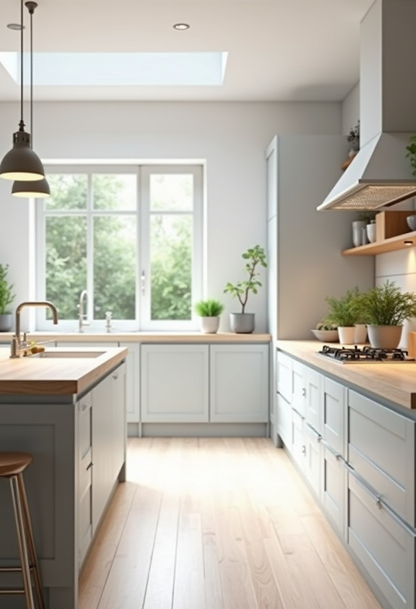 Contemporary kitchen with a blue island, white cabinets, pendant lights, and a herringbone backsplash.
- Refresh your space with this contemporary kitchen featuring a bold blue island and crisp white cabinets! Add pendant lights and a herringbone backsplash for a stylish touch, perfect for kitchen trends and home renovation ideas. Pin this now and explore more modern kitchen designs! #ContemporaryKitchen #KitchenTrends #HomeRenovation #ModernDesign