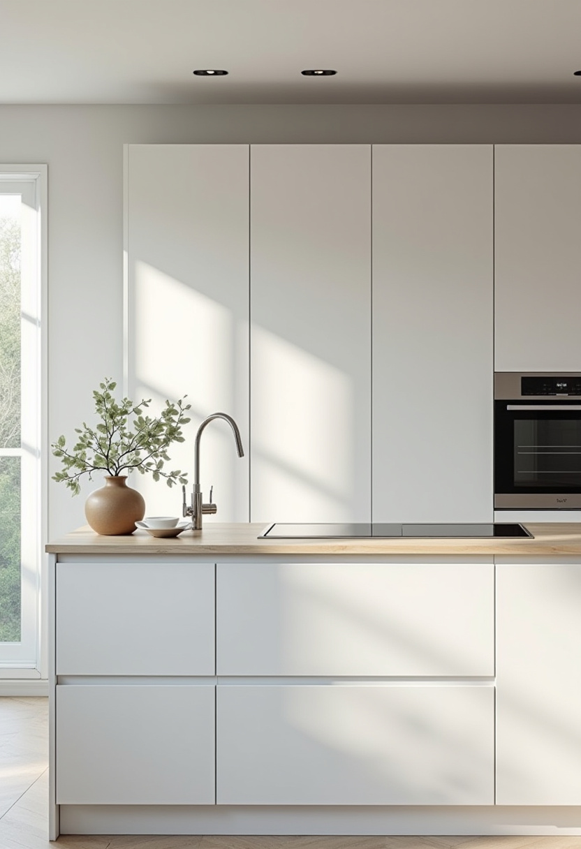 Bright White Kitchen with Wooden Accents
Transform your home with this bright white kitchen accented with warm wooden touches! Perfect for kitchen organization, the clean lines and natural elements like the potted plant create a welcoming cooking space. Save this pin and explore more #KitchenOrganization #WhiteKitchen #HomeInspiration #NaturalDecor ideas on Pinterest!