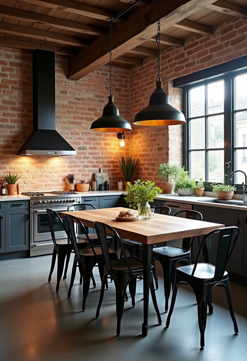 Bright kitchen with wooden cabinets, a marble backsplash, large windows, and a dining area with chairs.**
- Step into elegance with this bright kitchen featuring stunning wooden cabinets and a chic marble backsplash! Enjoy the natural light from large windows and a cozy dining area, perfect for kitchen remodeling and modern home ideas. Save this pin and get inspired with more kitchen interior tips! #KitchenRemodel #ModernHome #KitchenIdeas #InteriorDesign