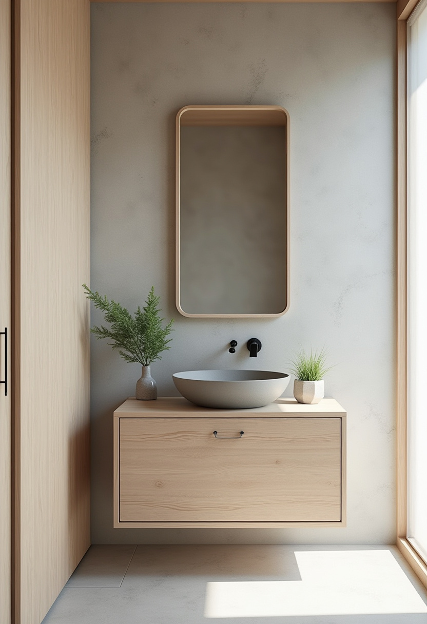 Add cozy elegance to a compact bathroom with blue patterned tiles, a white pedestal sink, ornate mirror, and gold fixtures. Natural light from an arched window completes this charming look. Pin this inviting bathroom style!
#CompactBathroom #BlueTiles #OrnateMirror #GoldFixtures #CozyBathroom
