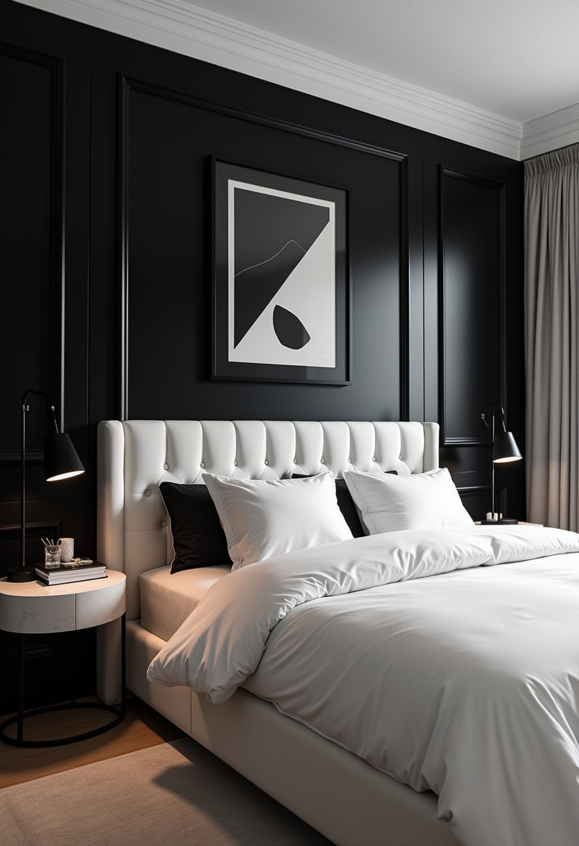 black white bedrooms ideas 18