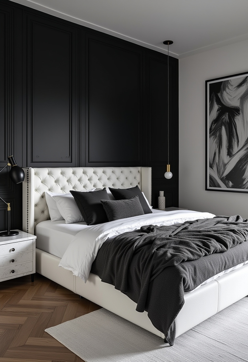 black white bedrooms ideas 4