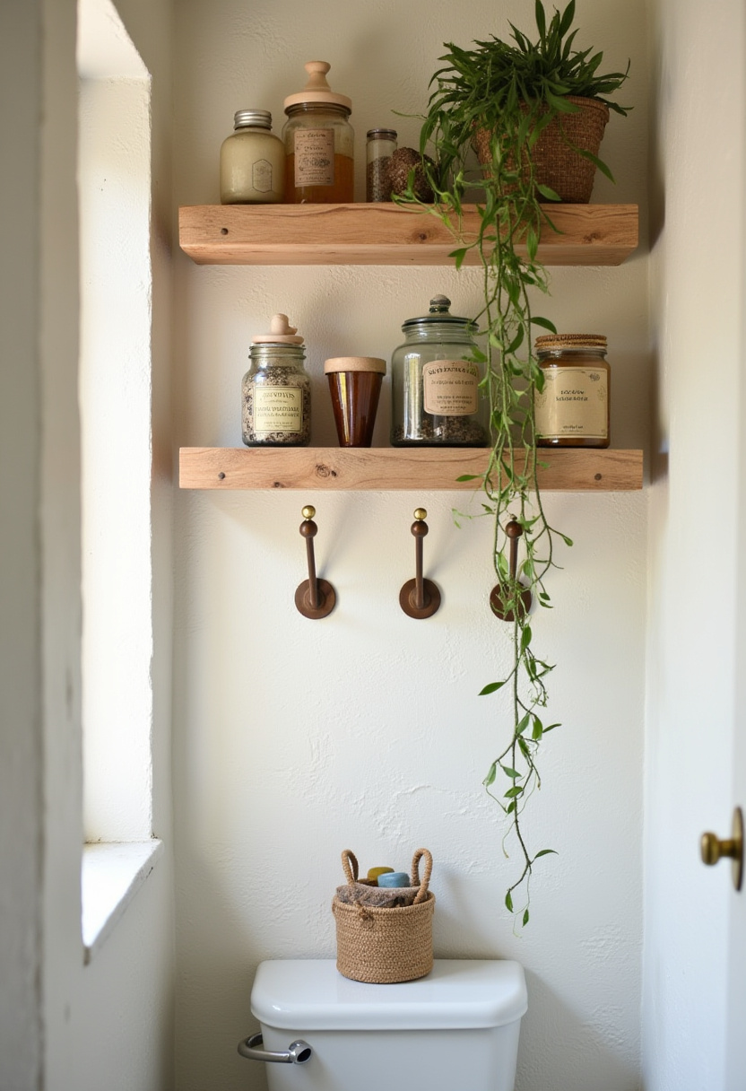 This elegant rustic bathroom pairs a white clawfoot tub with gold fixtures, wooden shelves, and terracotta decor. Vintage elements and soft lighting create a calming escape. Save it for cozy cottage-style ideas!
#RusticBathroomDecor #ClawfootTub #GoldFaucet #VintageBathroom #TerracottaStyle