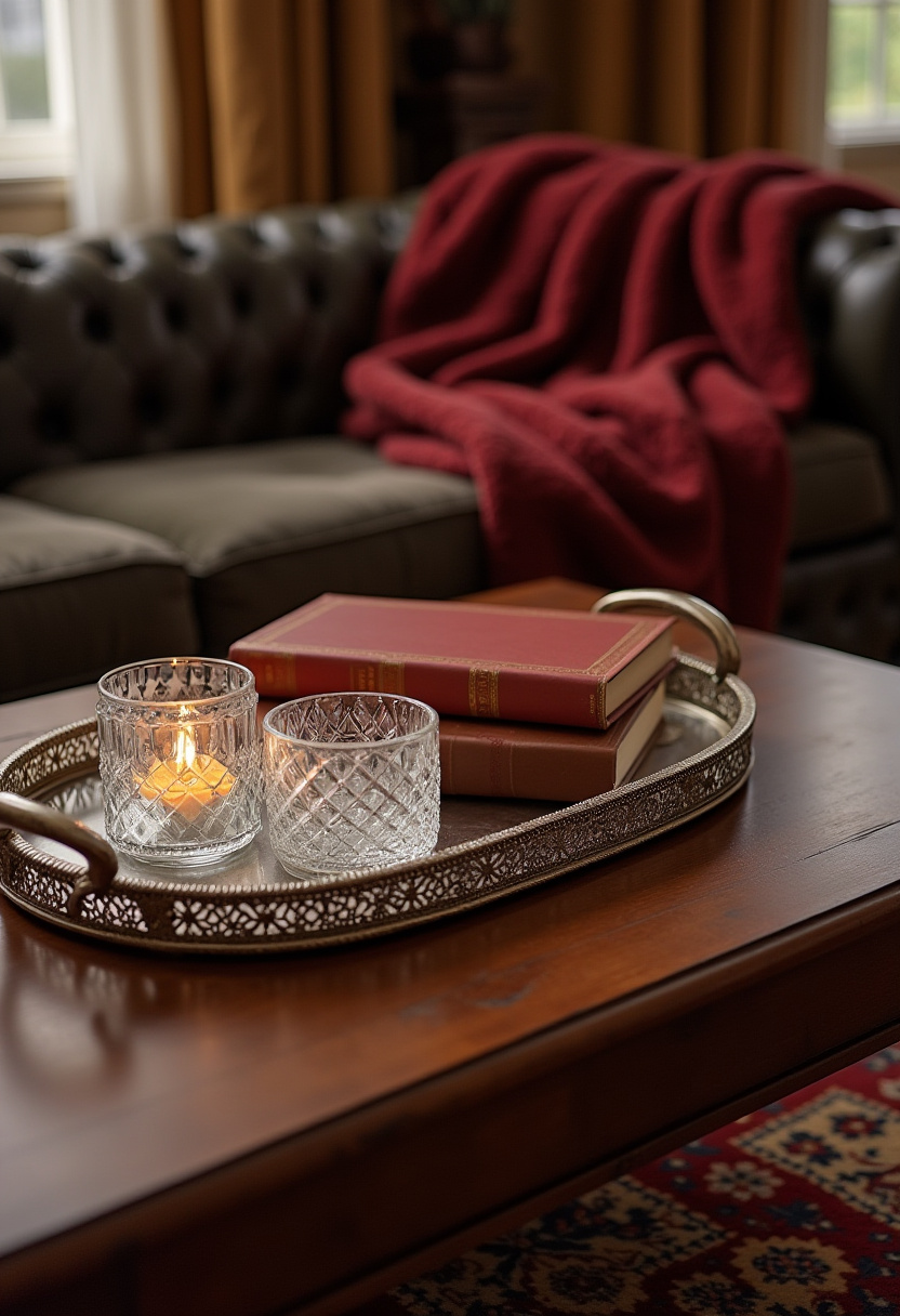 coffee table styling for fall living room decor 12