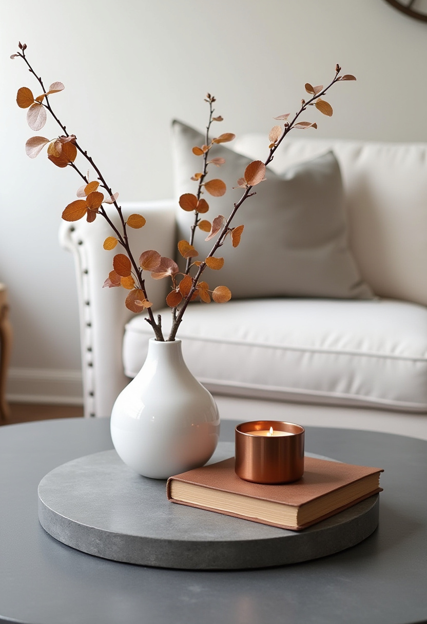 coffee table styling for fall living room decor 2