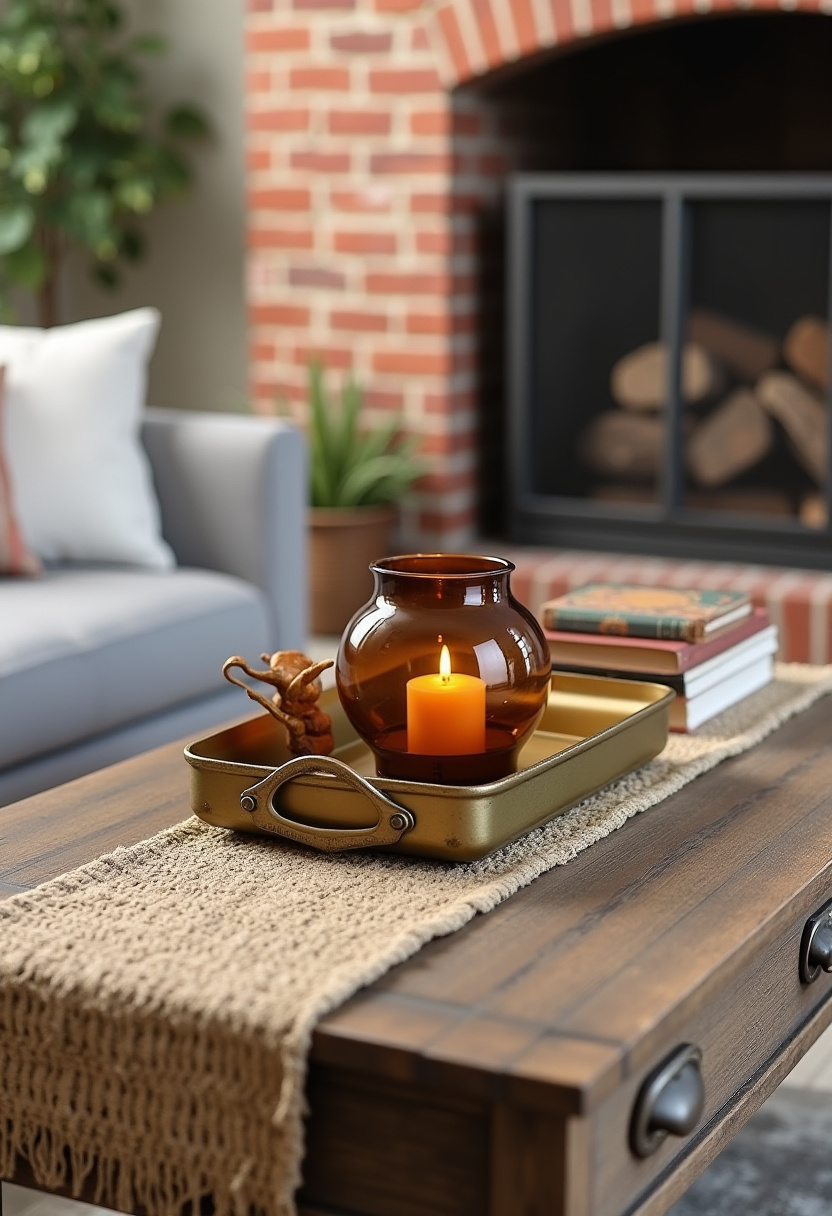 coffee table styling for fall living room decor 3