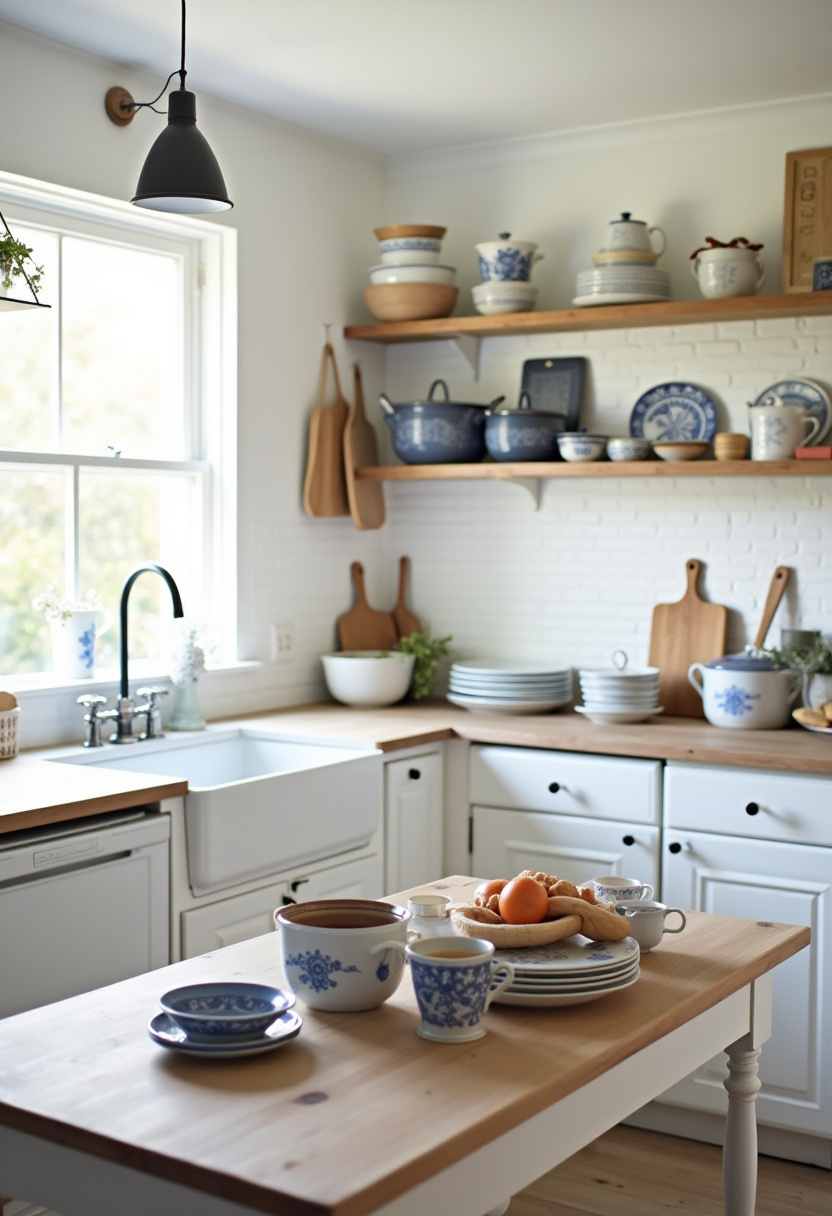 cottage style kitchen decor ideas 17