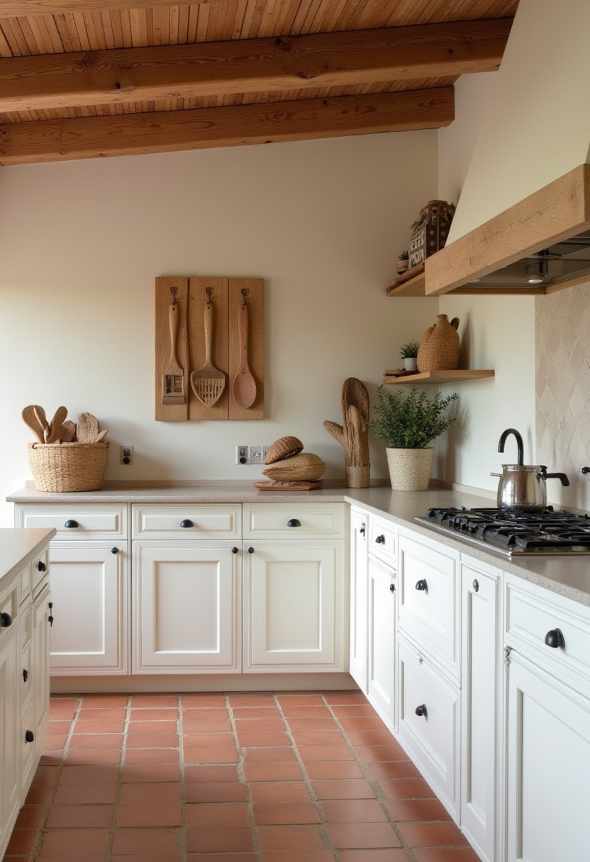 earthy kitchen ideas white cabinets 10