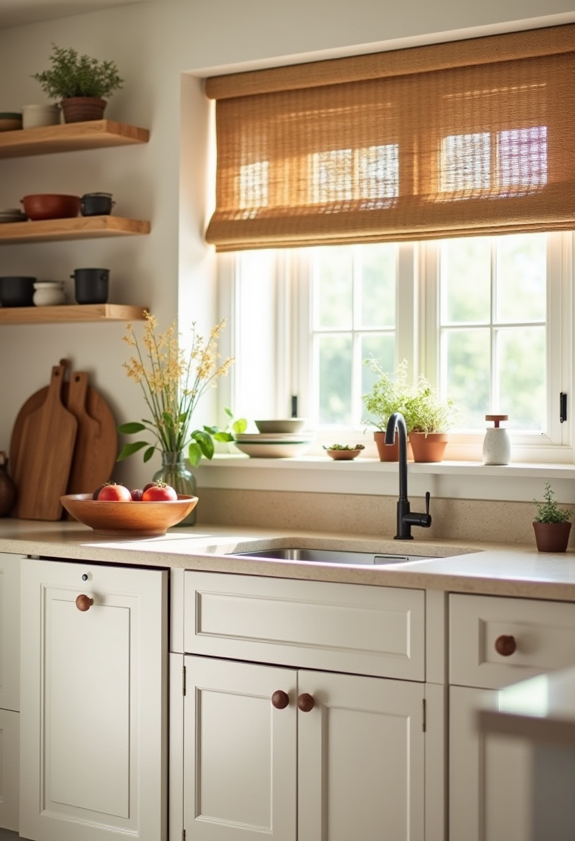 earthy kitchen ideas white cabinets 11