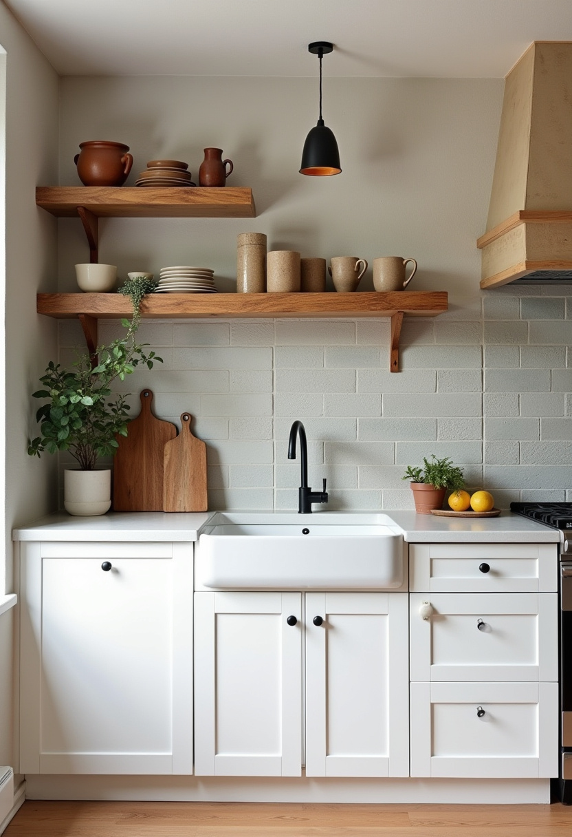 earthy kitchen ideas white cabinets 12