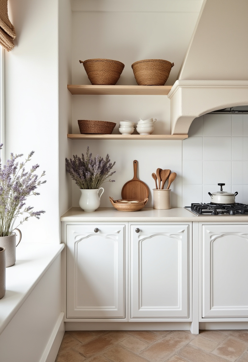 earthy kitchen ideas white cabinets 13