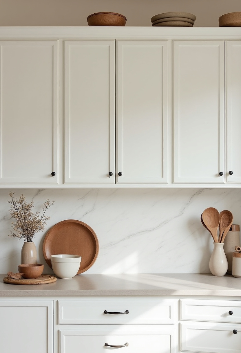 earthy kitchen ideas white cabinets 17