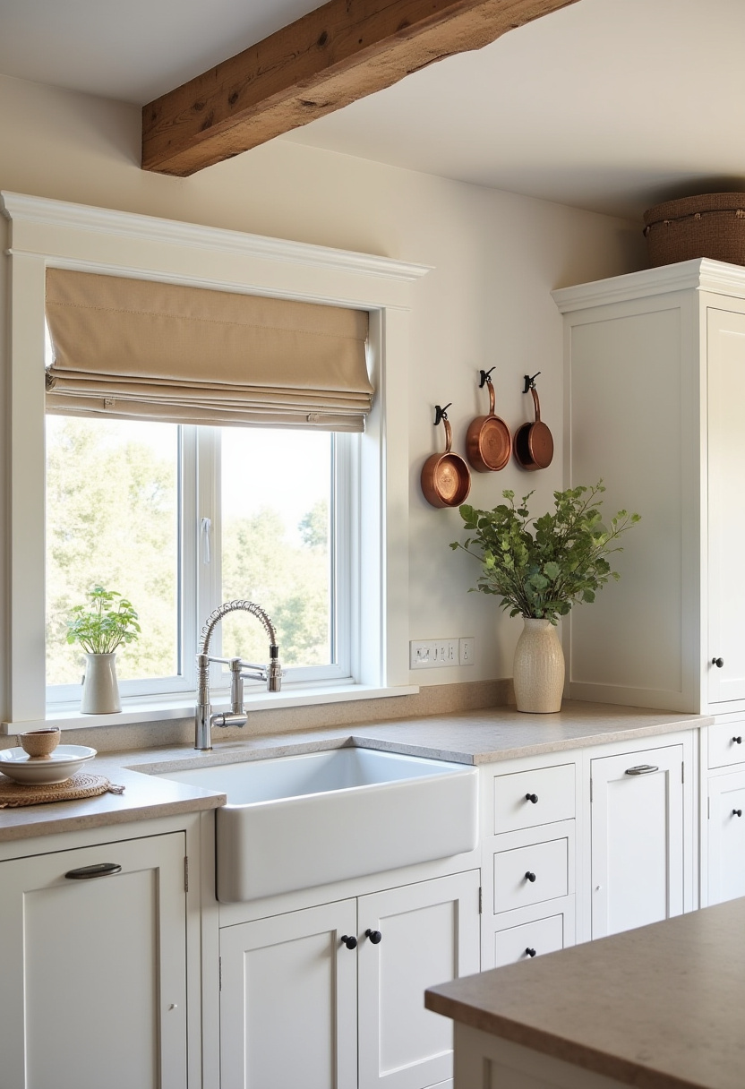 earthy kitchen ideas white cabinets 3