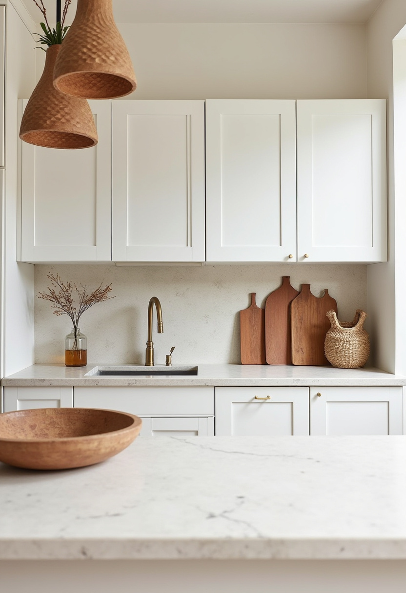 earthy kitchen ideas white cabinets 5