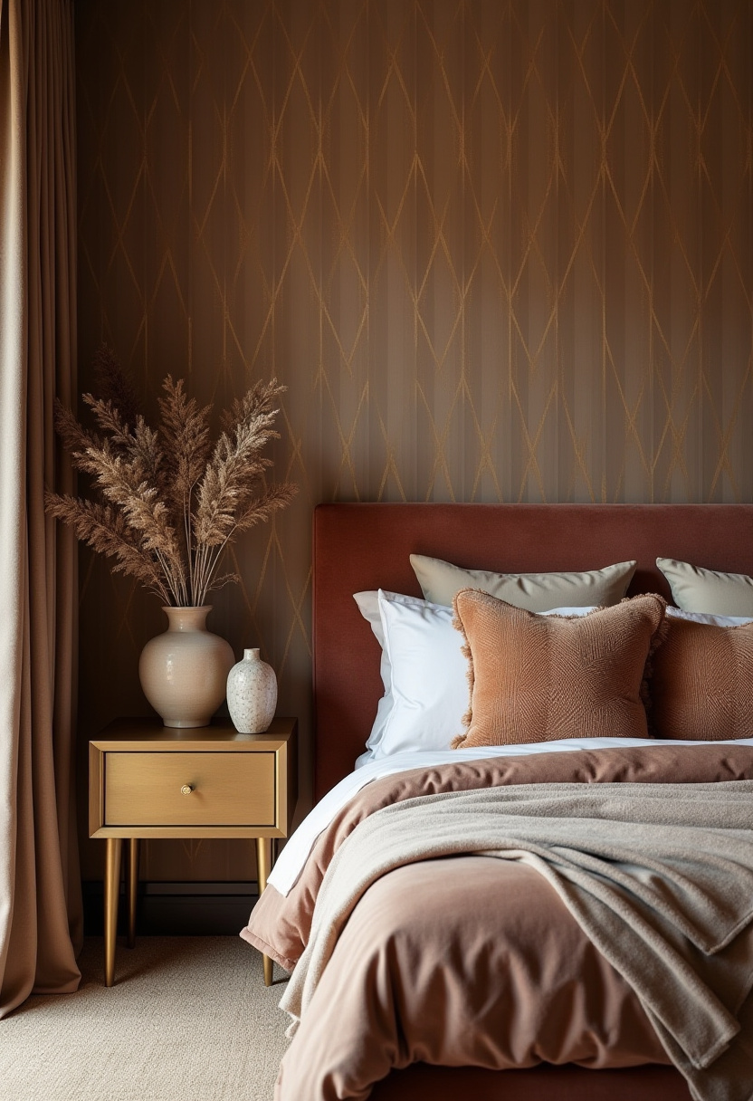 earthy tone bedroom decor 16