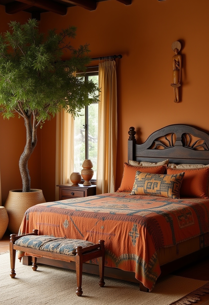 earthy tone bedroom decor 19