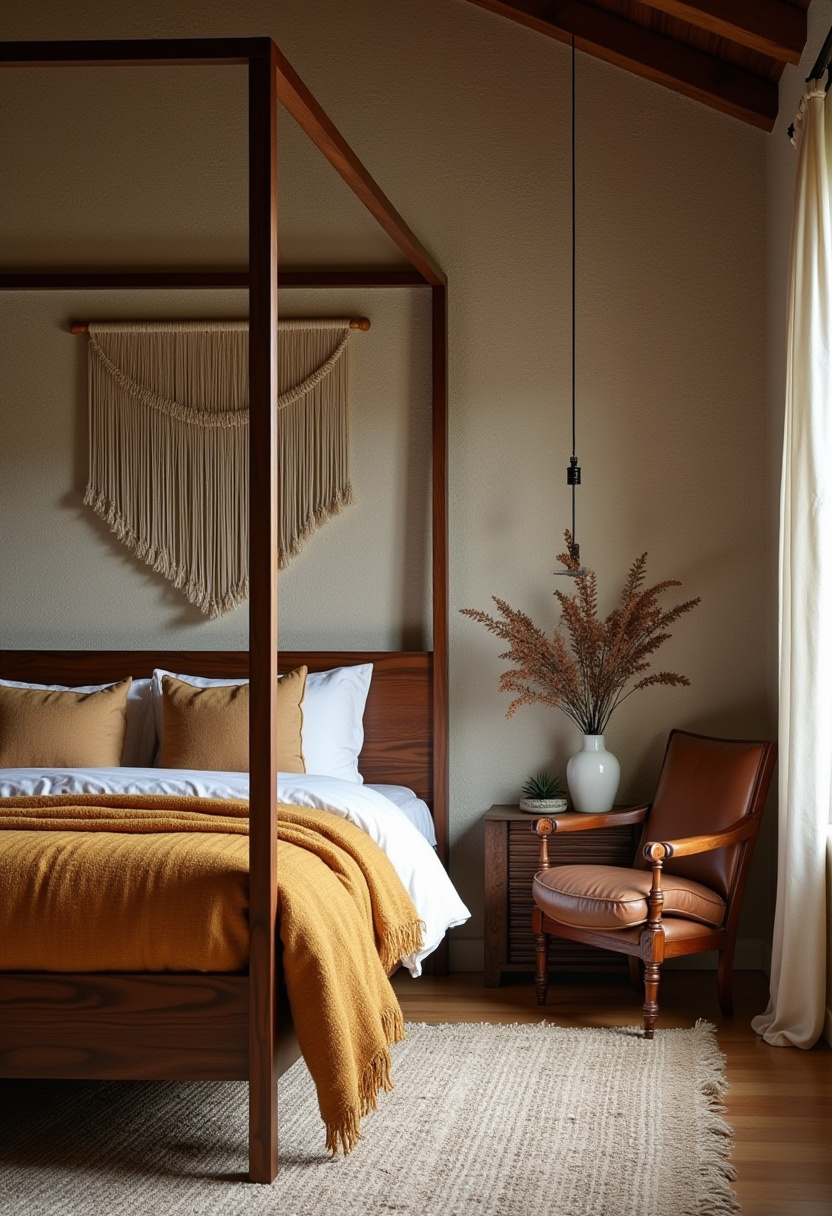 earthy tone bedroom decor 4