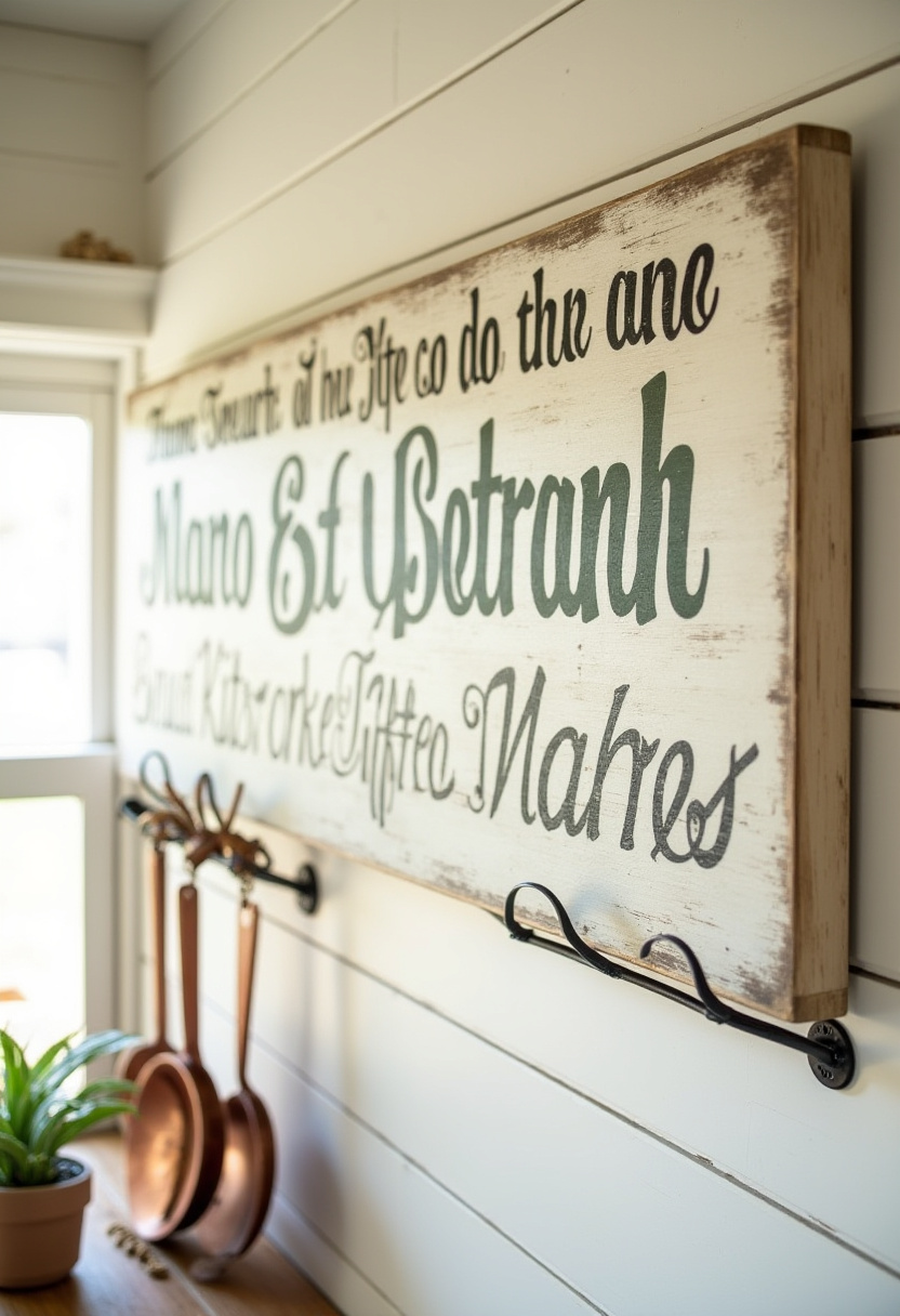 farmhouse kitchen wall signs ideas 1