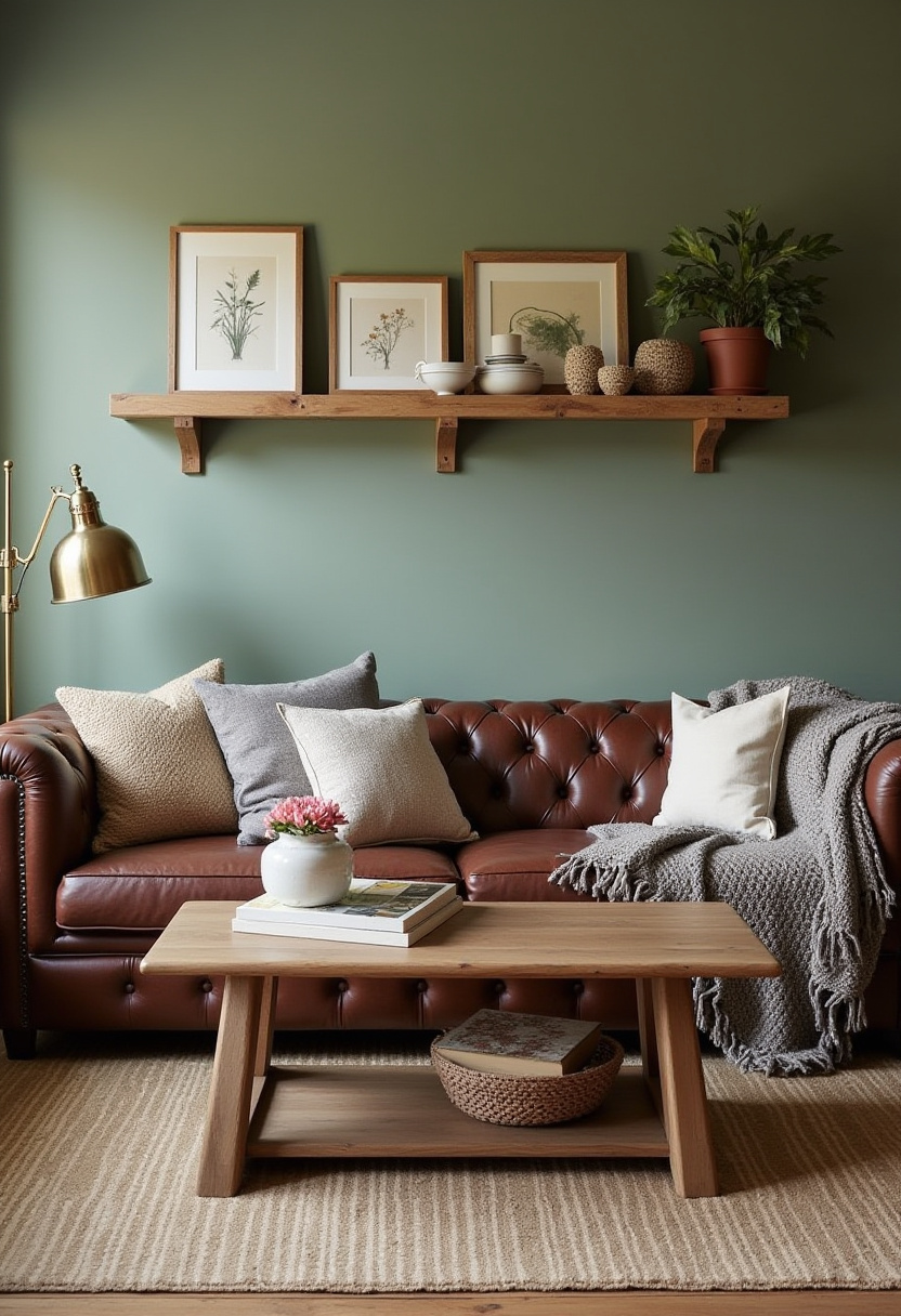 farmhouse living room decor ideas 7