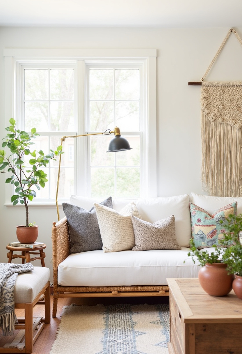 farmhouse living room decor ideas 9
