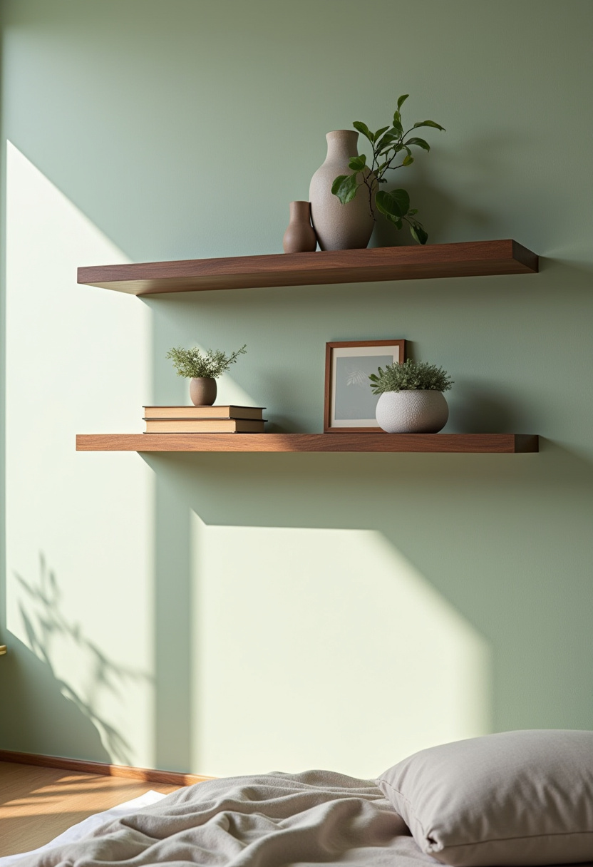 floating shelves in bedroom ideas 1