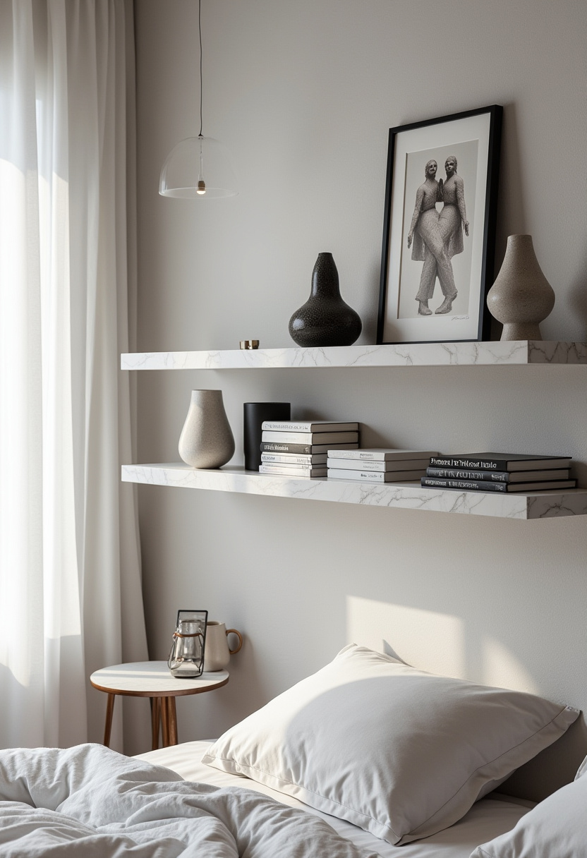 floating shelves in bedroom ideas 11