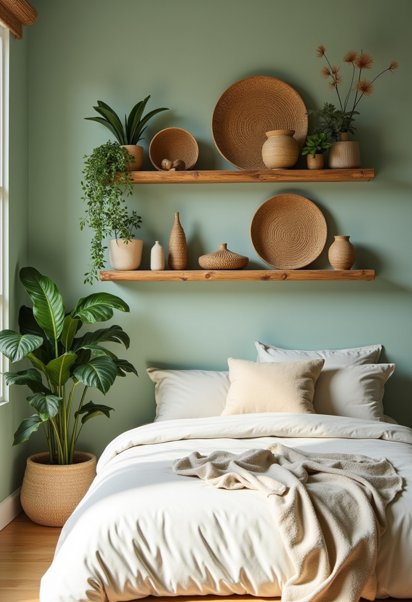 floating shelves in bedroom ideas 12