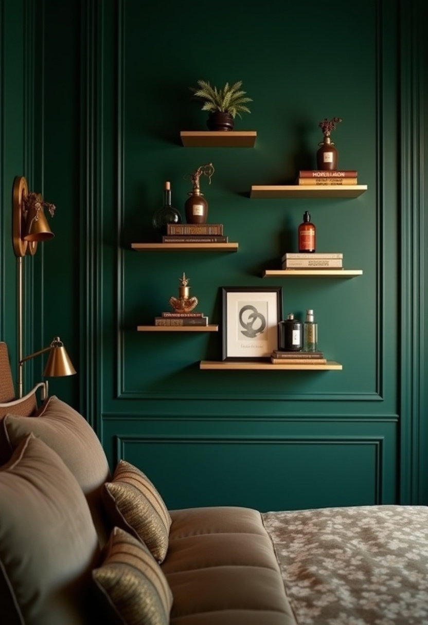 floating shelves in bedroom ideas 13