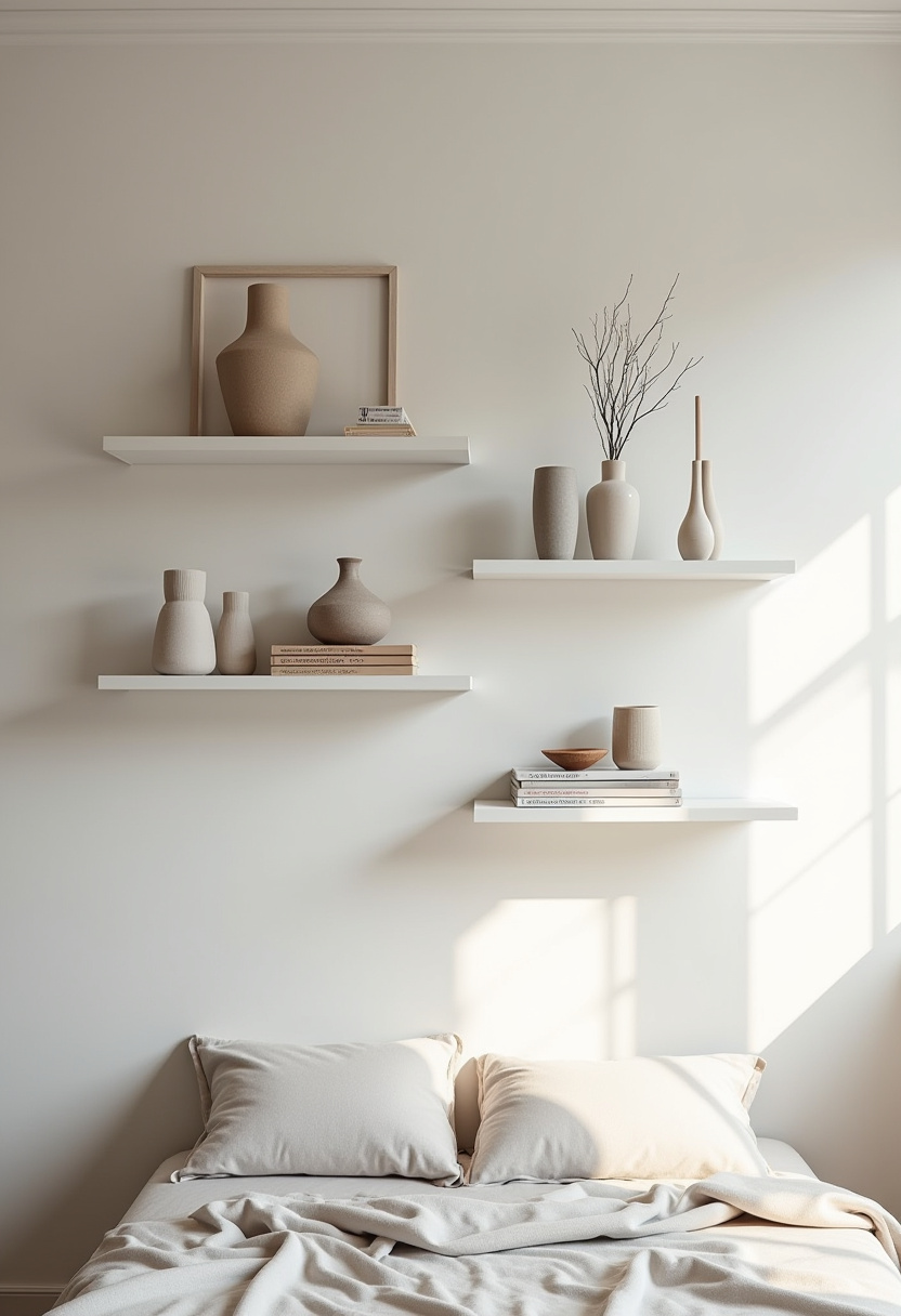floating shelves in bedroom ideas 16