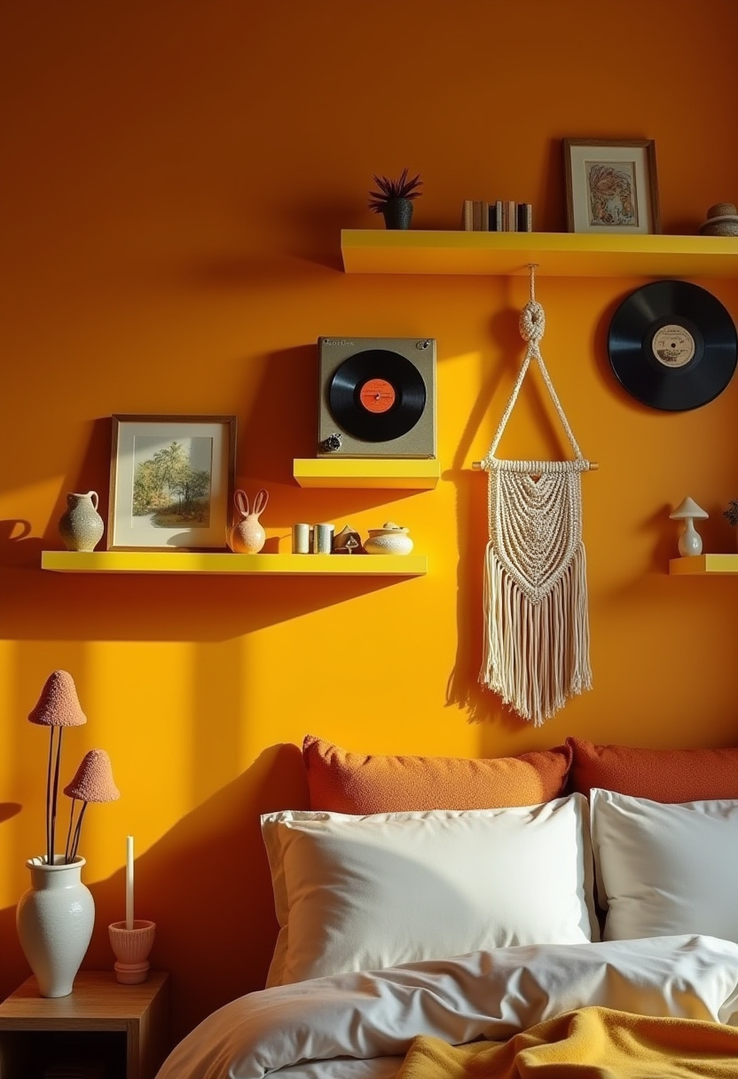 floating shelves in bedroom ideas 18