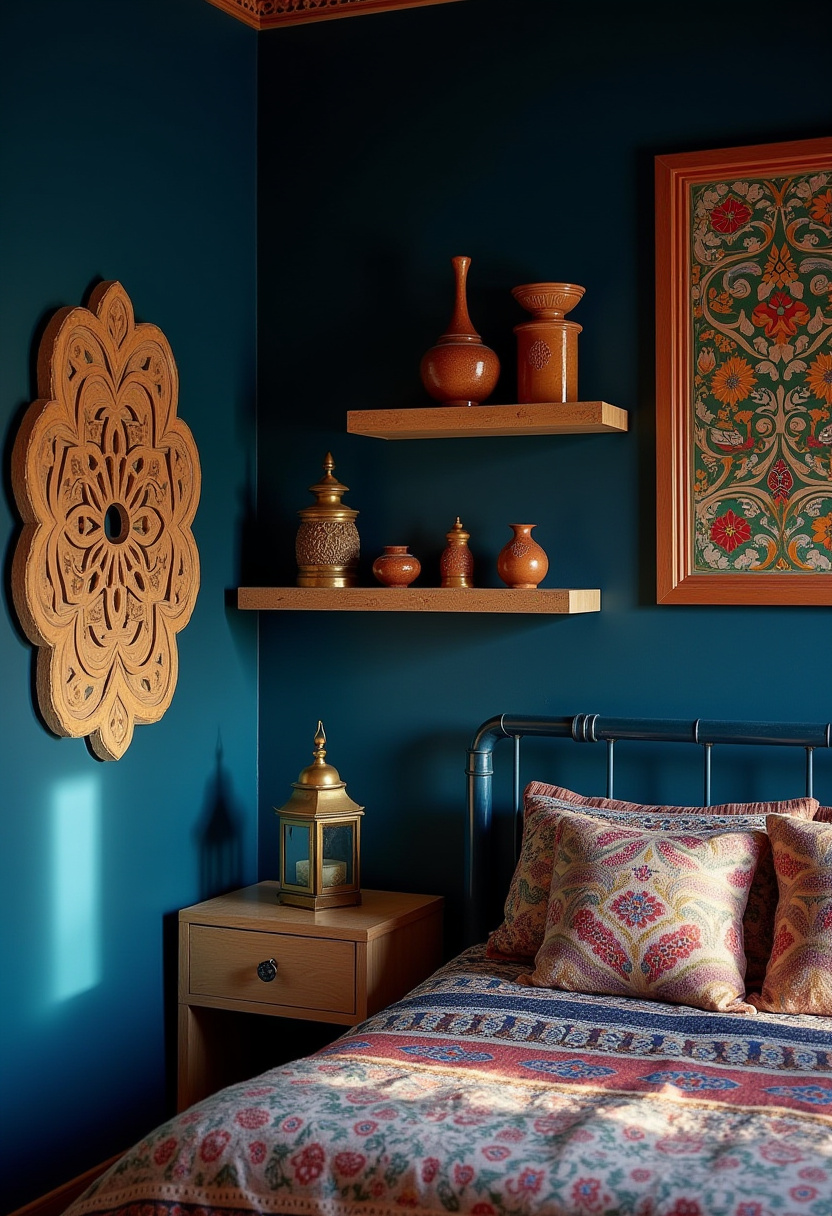 floating shelves in bedroom ideas 20