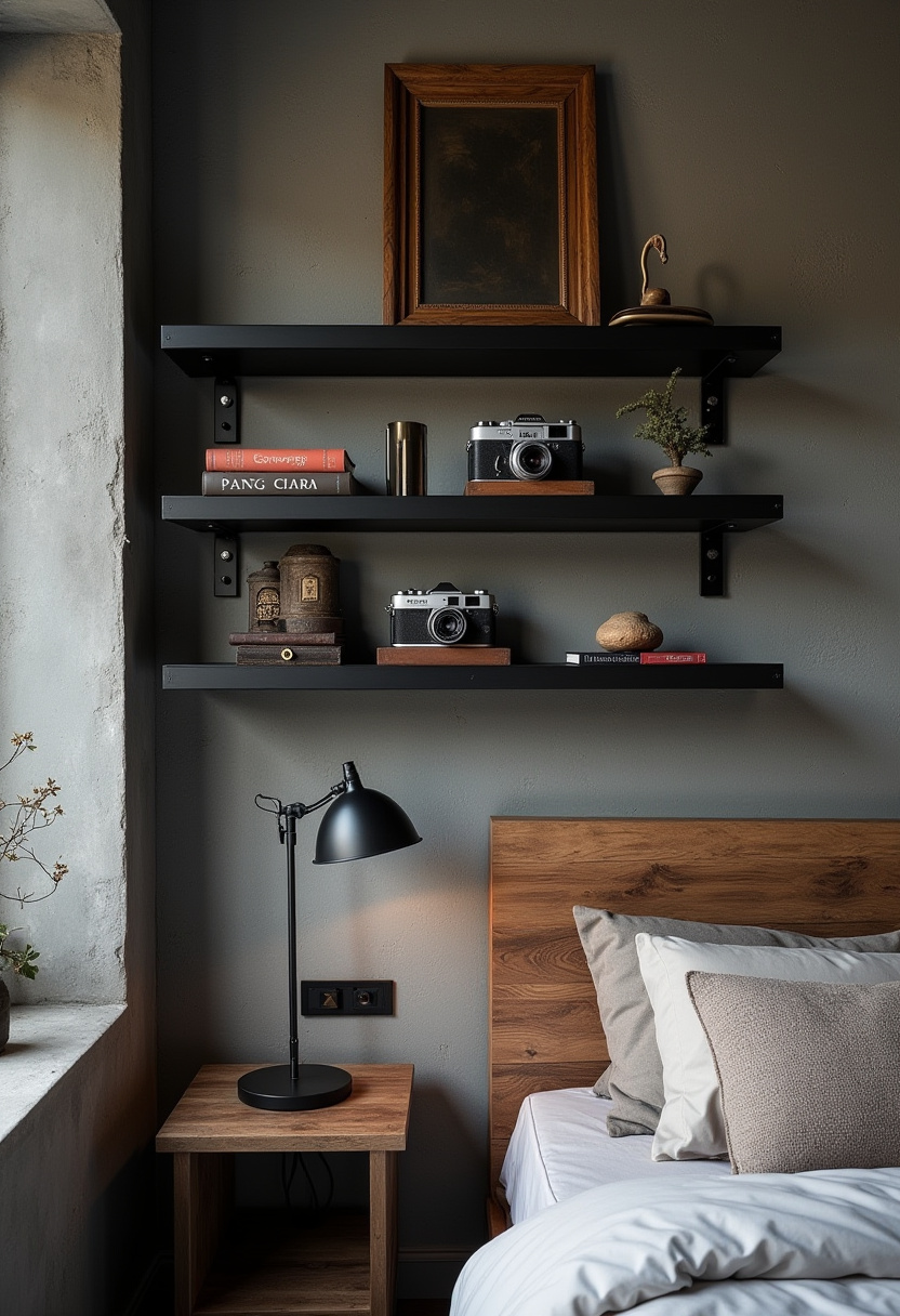floating shelves in bedroom ideas 3