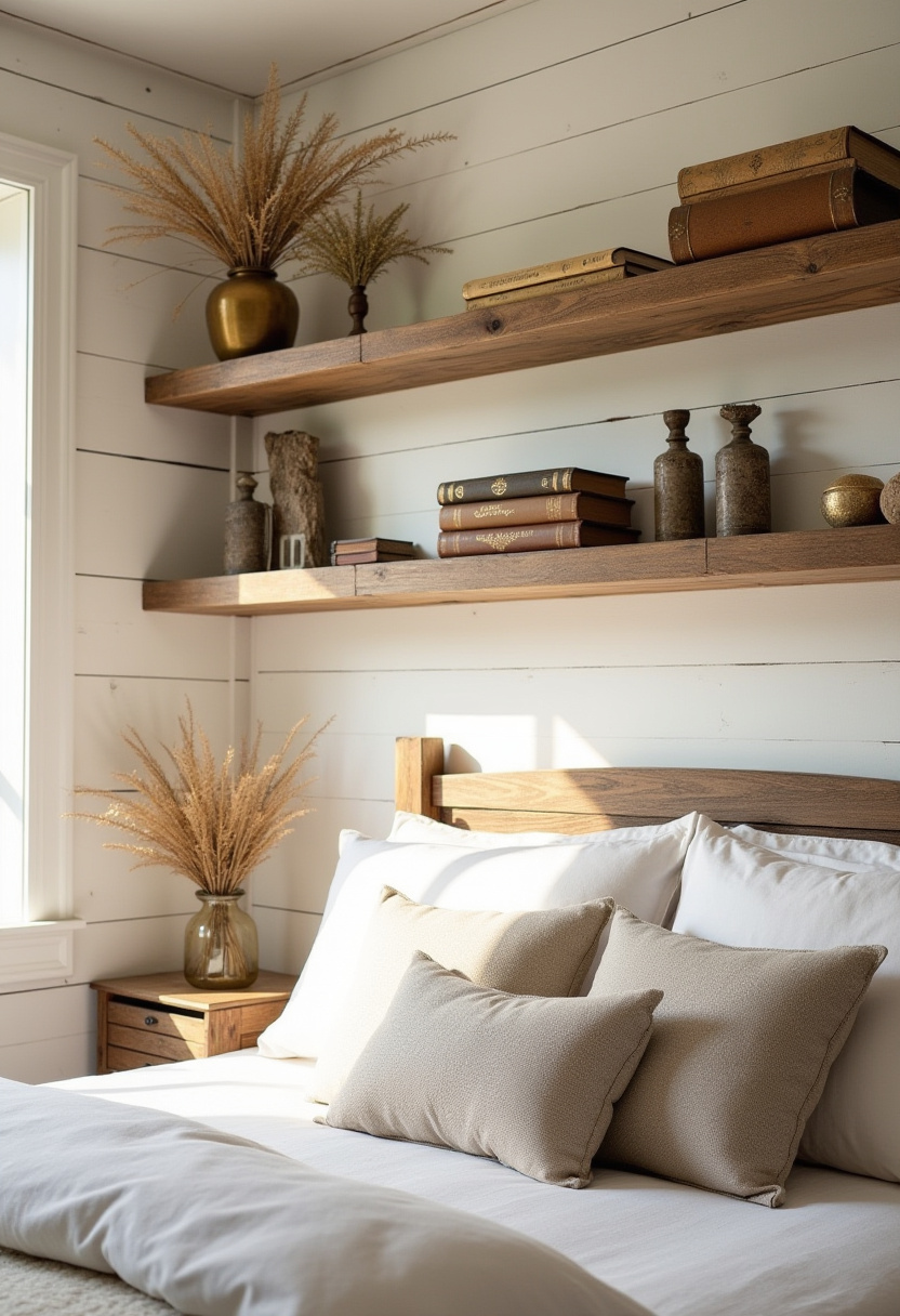 floating shelves in bedroom ideas 6