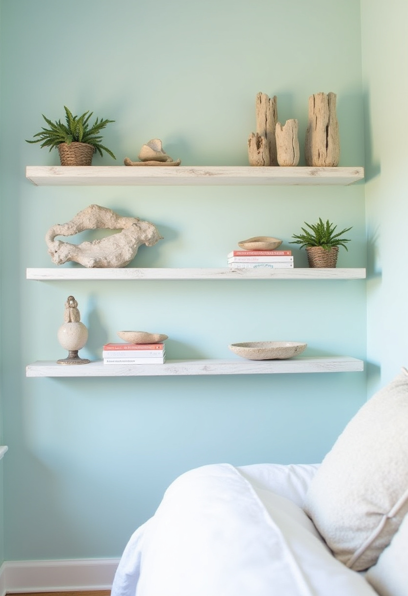 floating shelves in bedroom ideas 7