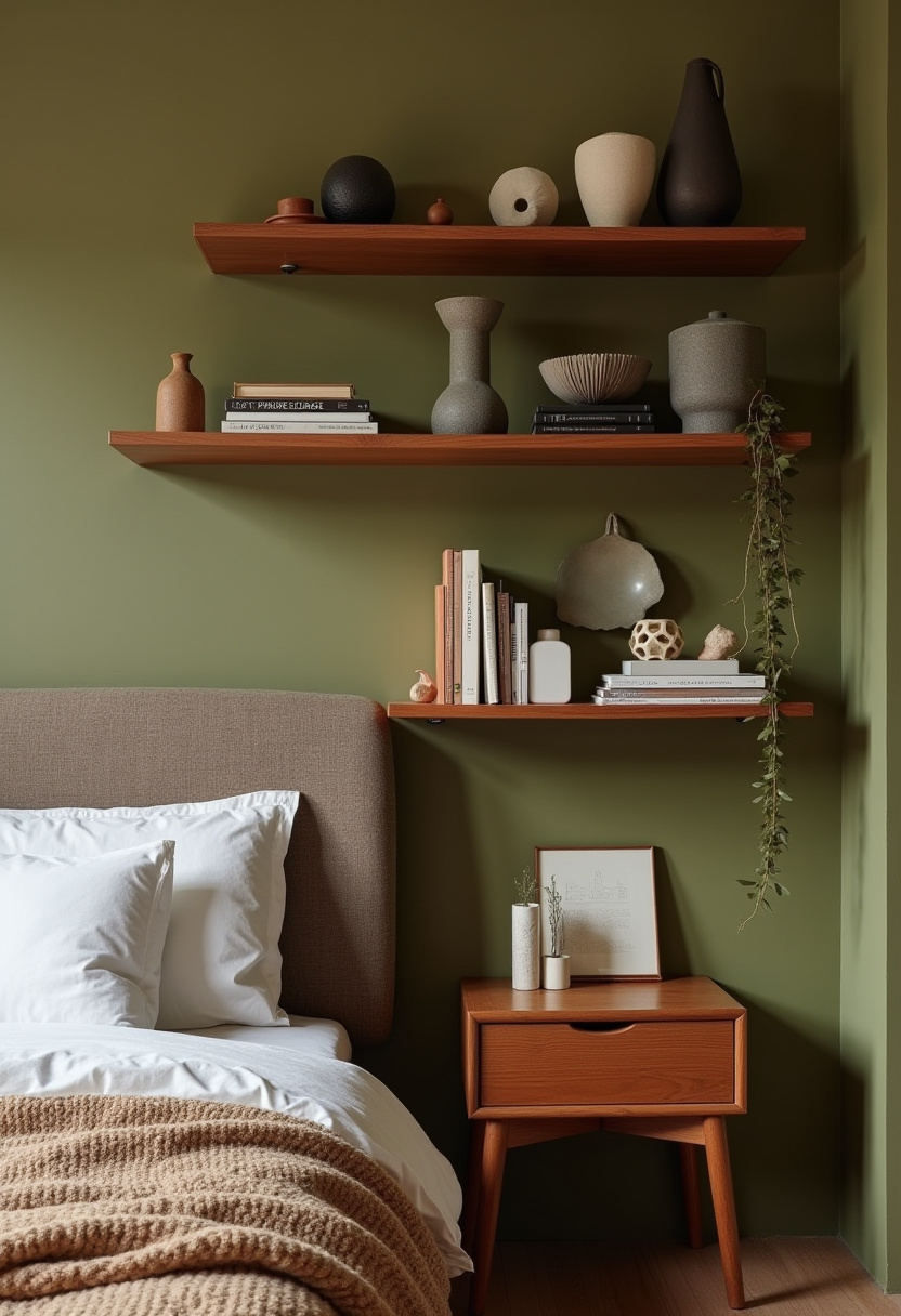 floating shelves in bedroom ideas 8