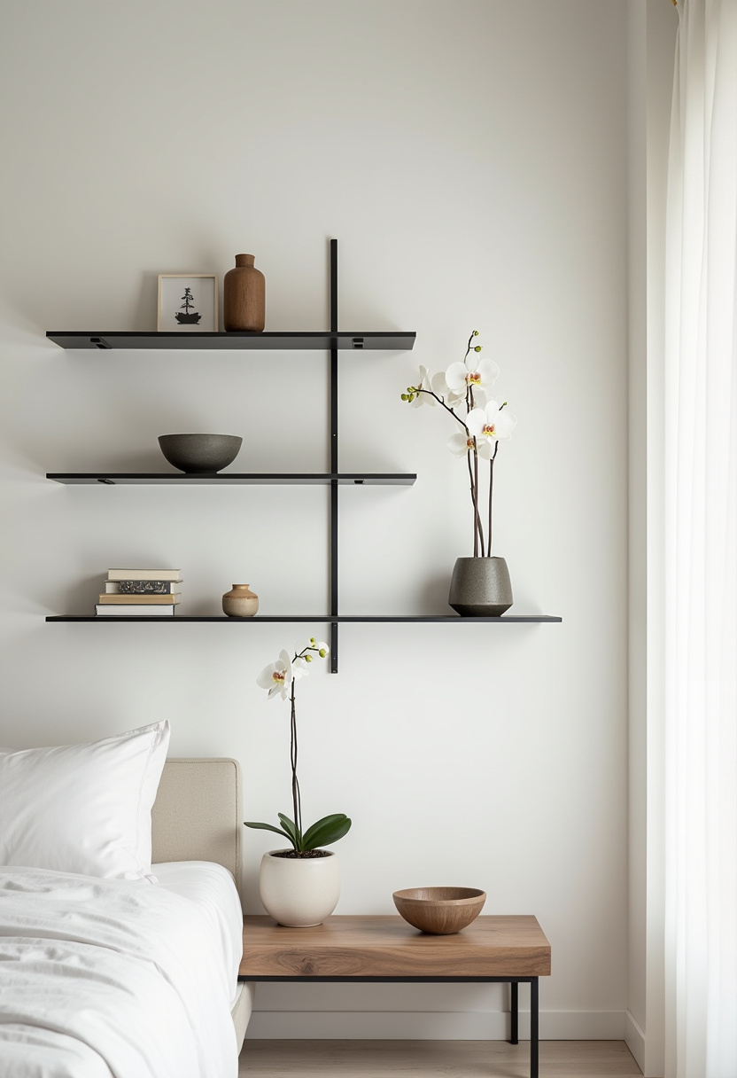 floating shelves in bedroom ideas 9