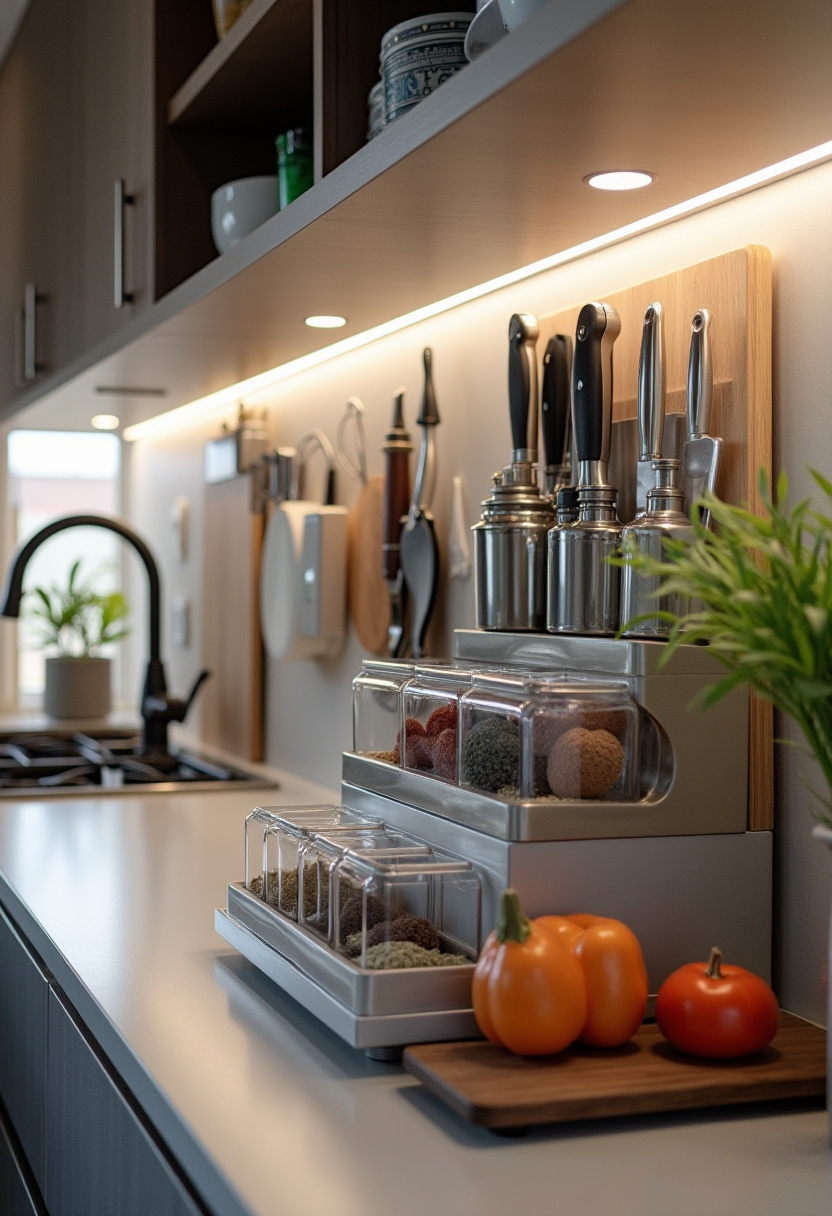 kitchen countertop organization ideas 13