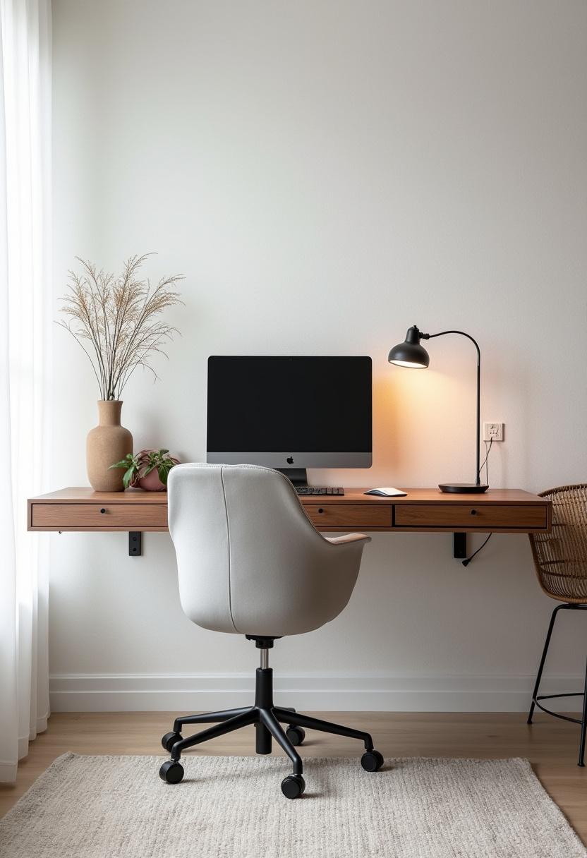 living room desk setup ideas 1