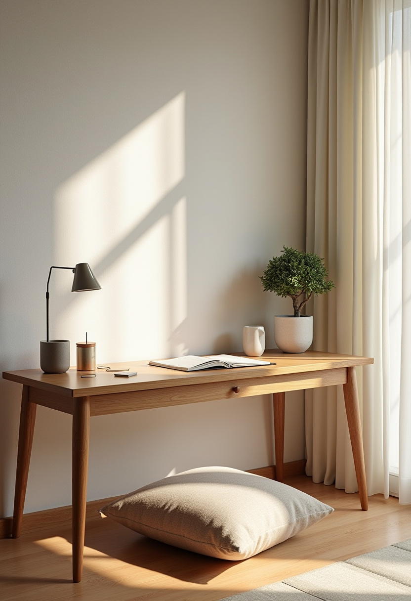 living room desk setup ideas 11
