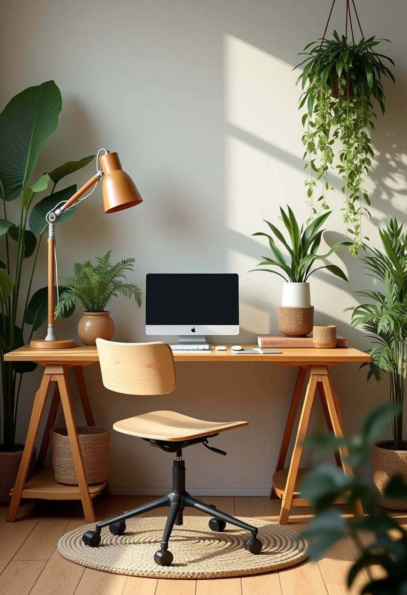 living room desk setup ideas 13