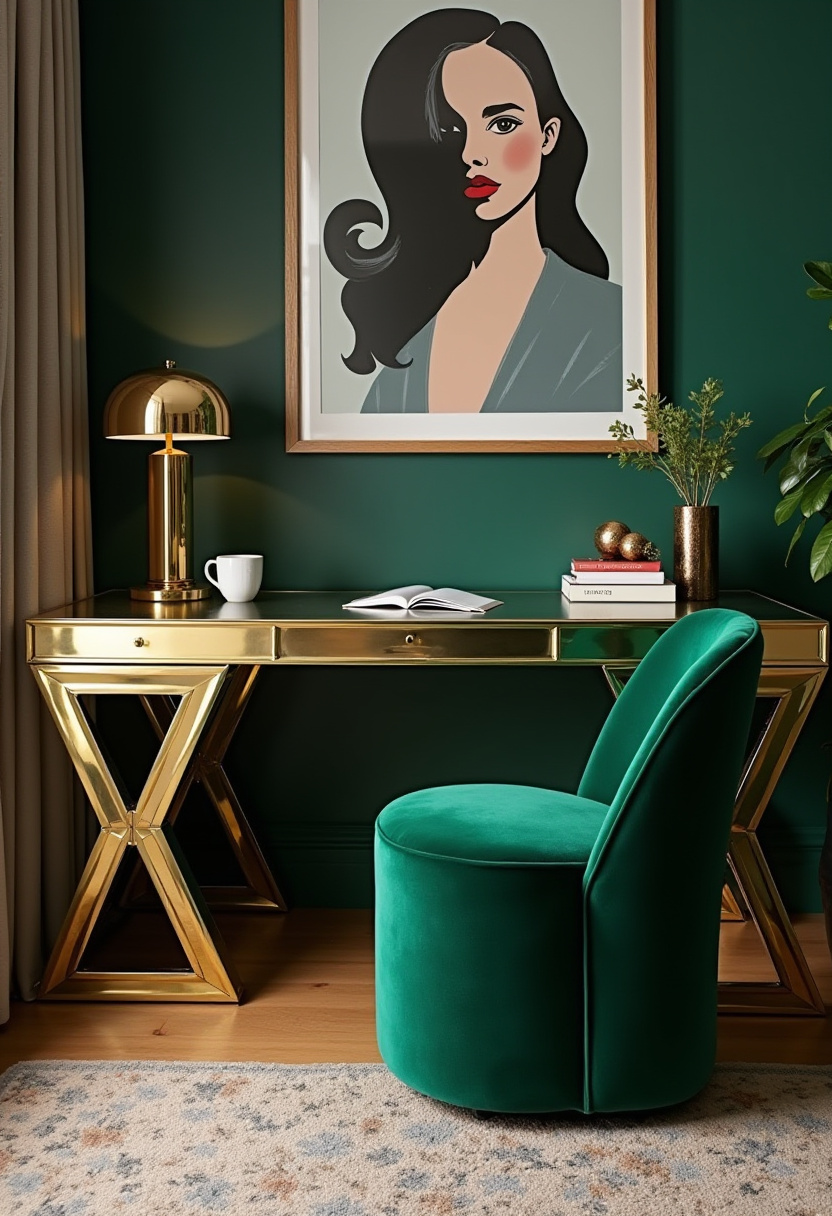 living room desk setup ideas 14