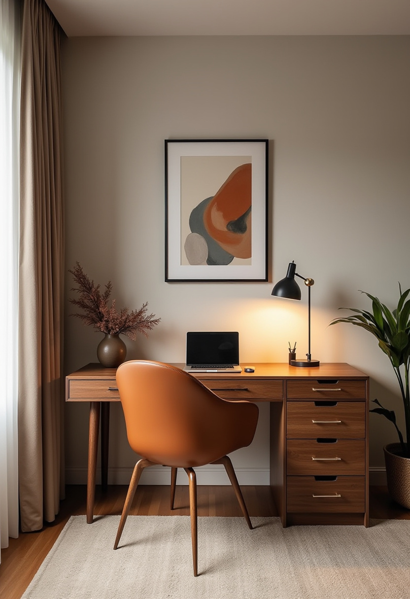 living room desk setup ideas 19