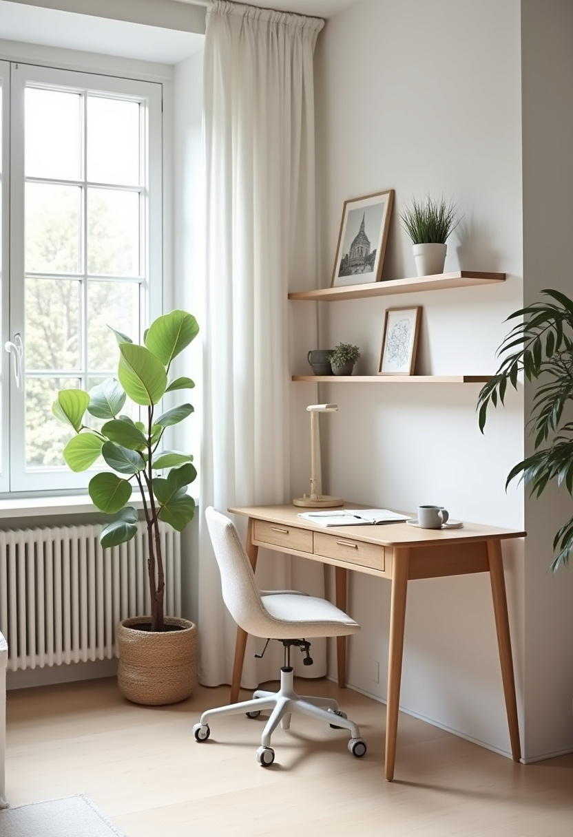 living room desk setup ideas 2